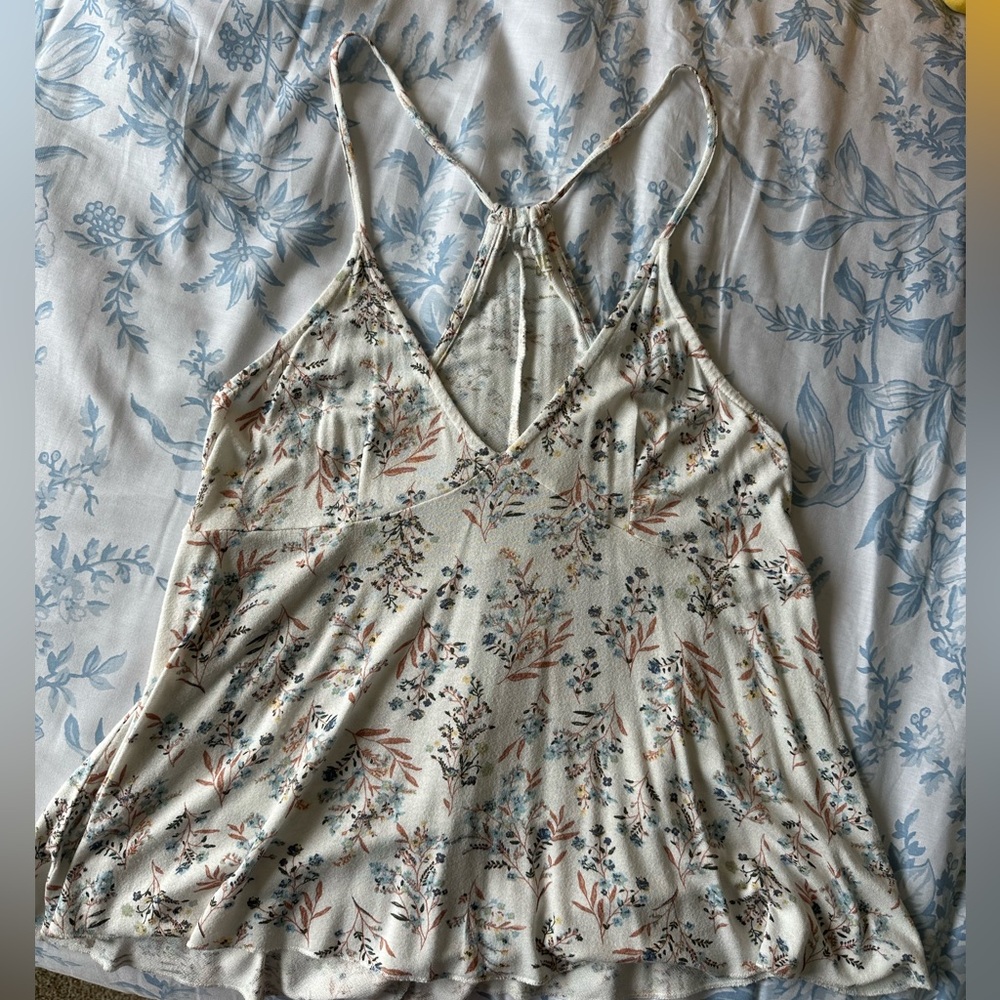 Floral Spaghetti Strap Nice Tank